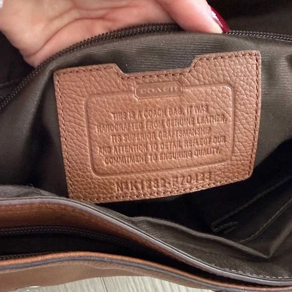 Coach Tan Leather Men's Messenger Bag